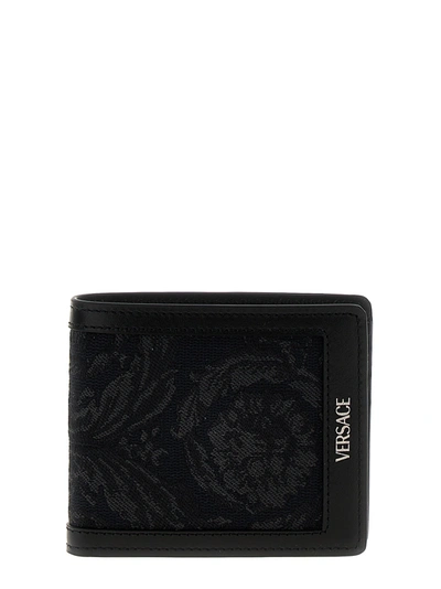 Shop Versace Barocco Wallets, Card Holders Black