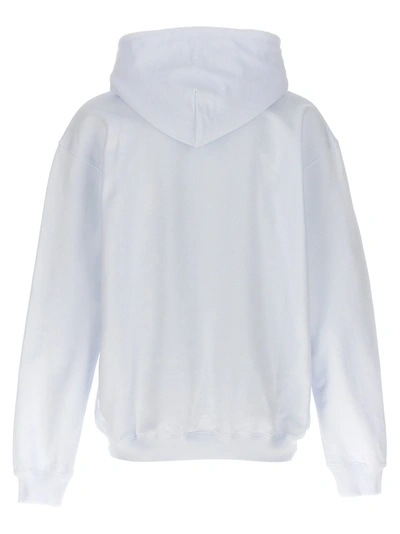 Shop Msgm Camo Season Box Logo Sweatshirt White