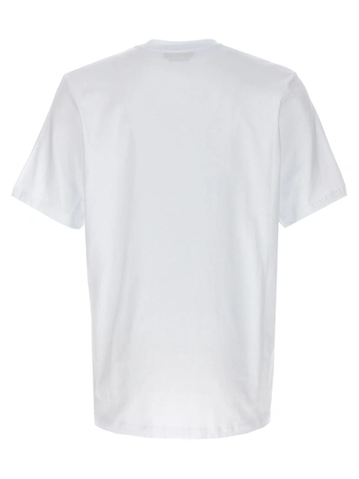 Shop Msgm Camo Season Box Logo T-shirt White