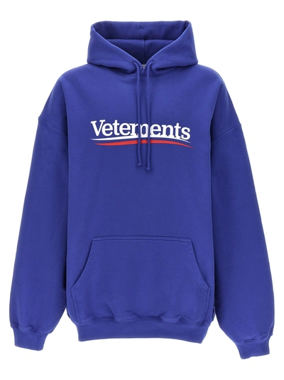 Shop Vetements Campaign Logo Sweatshirt Blue