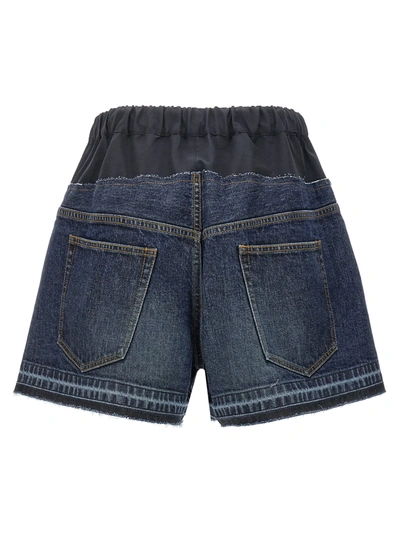 Shop Sacai Denim Shorts Bermuda, Short Blue