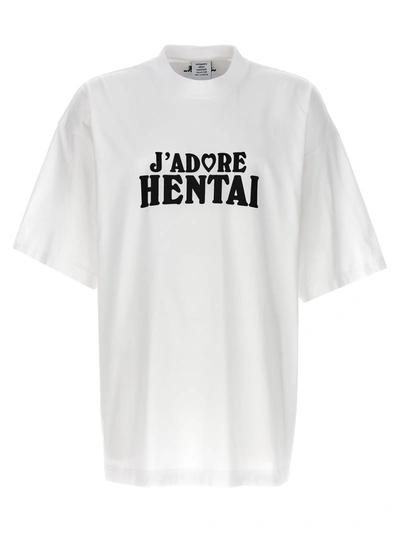 Shop Vetements Hentai T-shirt White/black
