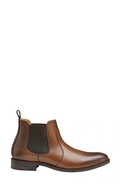 Johnston & Murphy Lewis Chelsea Boot In Tan Full Grain