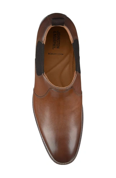 Johnston & Murphy Lewis Chelsea Boot In Tan Full Grain