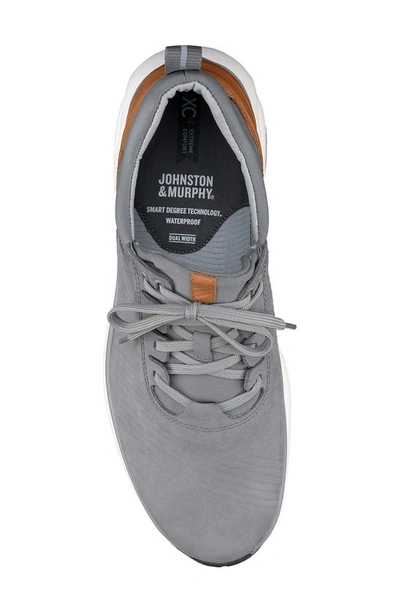 Shop Johnston & Murphy Xc4® Tr1-luxe Hybrid Waterproof Sneaker In Light Gray Waterproof Nubuck