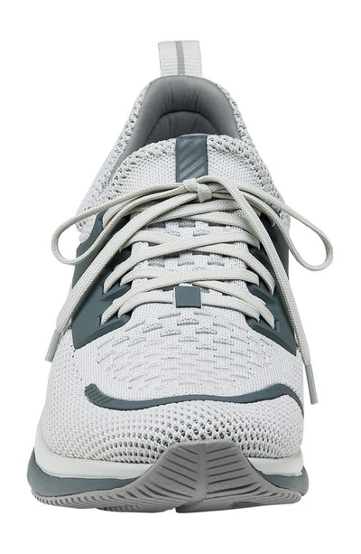 Shop Johnston & Murphy Xc4® Tr1 Waterproof Sneaker In Light Gray Knit/ Full Grain
