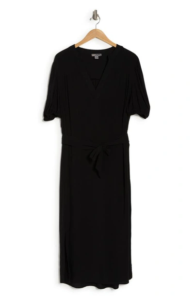 Shop By Design Montana Balloon Sleeve Challis Maxi Dress In Black