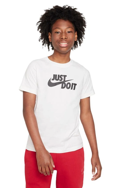 Shop Nike Kids' Sportswear T-shirt In White/ Black