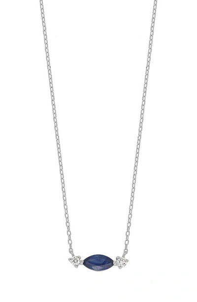 Shop Bony Levy 18k White Gold Diamond & Sapphire Necklace