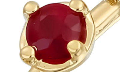 Shop Bony Levy El Mar 18k Gold Ruby Stackable Ring In 18k Yellow Gold