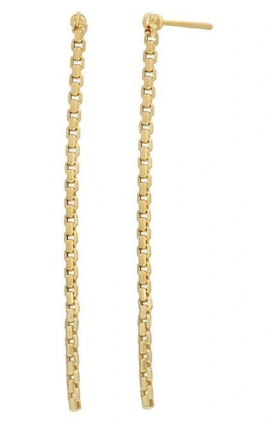 Shop Bony Levy 14k Gold Linear Chain Drop Earrings In 14k Yellow Gold