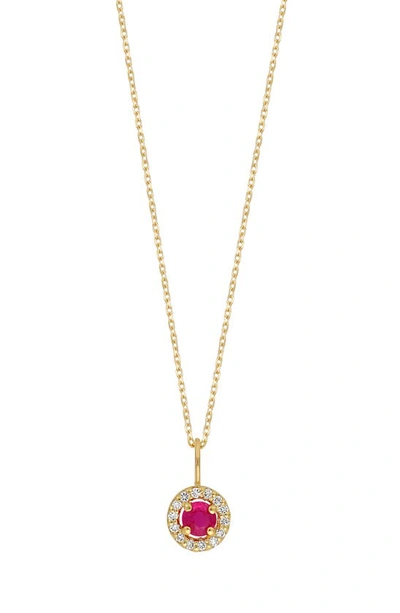 Shop Bony Levy El Mar Ruby & Diamond Pendant Necklace In 18k Yellow Gold