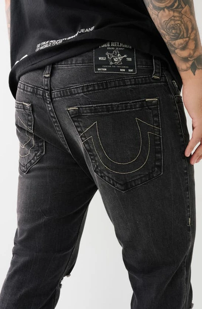 Shop True Religion Brand Jeans Rocco Skinny Jeans In High Rock Black Wash