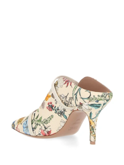 Shop Malone Souliers Sandals In Floral Cream