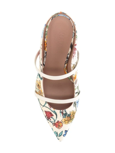 Shop Malone Souliers Sandals In Floral Cream