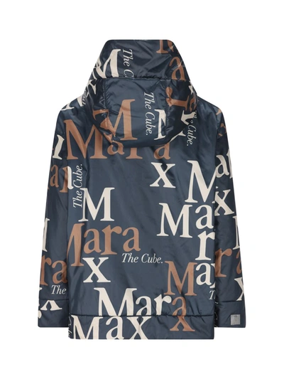 Shop Max Mara The Cube Coats In Midnightblue