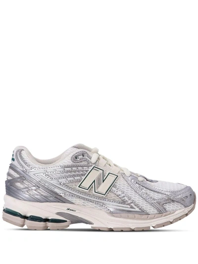 Shop New Balance Sneakers In Silver Metallic/off White