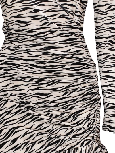 Shop Patrizia Pepe Dresses In Black & Ivory Zebra