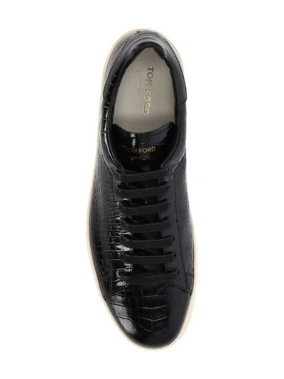Shop Tom Ford Sneakers In Black+cream
