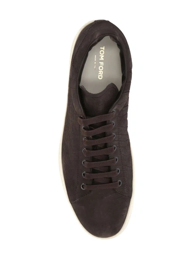 Shop Tom Ford Sneakers In Fango + Cream
