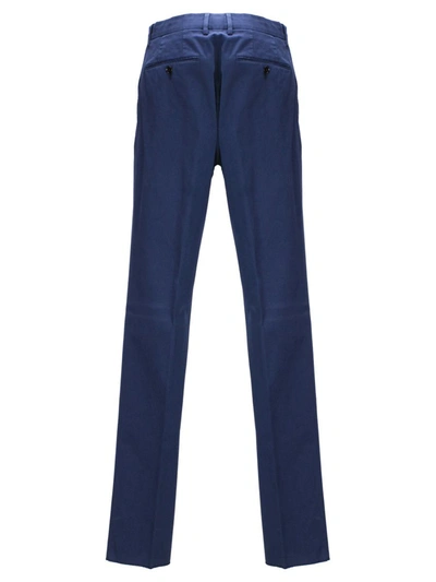 Shop Zegna Trousers In Blue