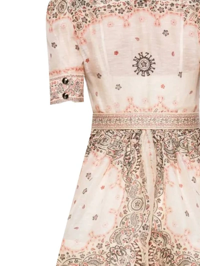 Shop Zimmermann Dresses In Cream Bandana