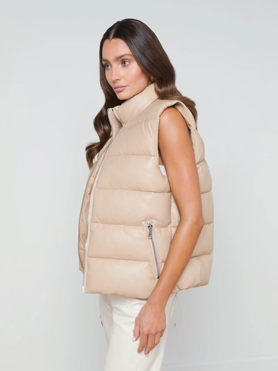 L'agence Tori Puffer Vest In Almond
