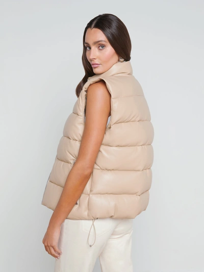 Shop L Agence Tori Puffer Vest In Almond