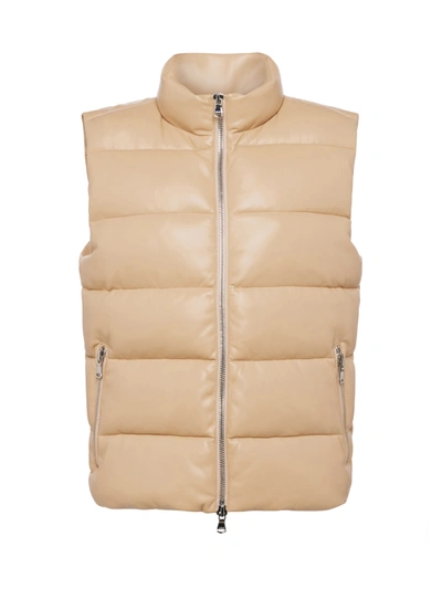 Shop L Agence Tori Puffer Vest In Almond