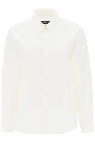 Shop Apc A.p.c. 'boyfriend' Boxy Shirt Women In White