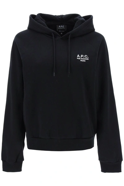 Shop Apc A.p.c. 'serena' Hoodie With Logo Embroidery Women In Black