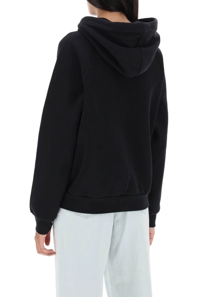 Shop Apc A.p.c. 'serena' Hoodie With Logo Embroidery Women In Black