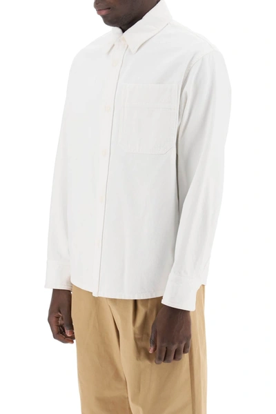 Shop Apc A.p.c. Basile Brodée Overshirt Men In White