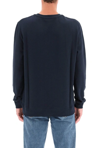 Shop A.p.c. Flock V.p.c. Logo Sweatshirt Men In Blue