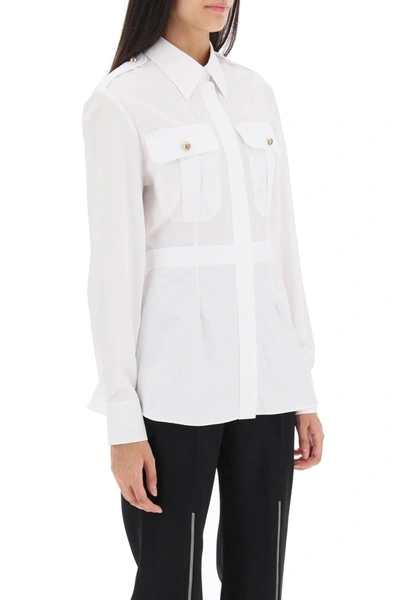 Shop Alexander Mcqueen Poplin Shirt Women In White