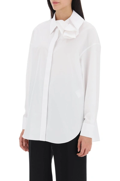 Shop Alexander Mcqueen Shirt With Orchid Detail Women In White