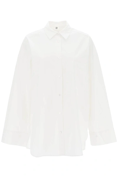 Shop By Malene Birger Derris Flared Skirt In Organic Poplin Women In White