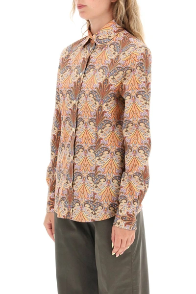 Shop Etro Slim Fit Shirt With Paisley Pattern Women In Multicolor