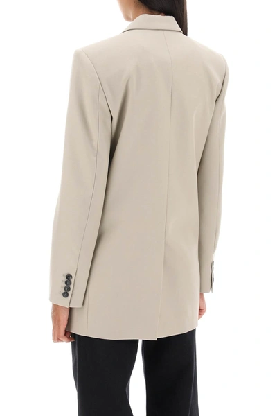 Shop Isabel Marant 'nevimea' Double-breasted Wool Jacket Women In Gray