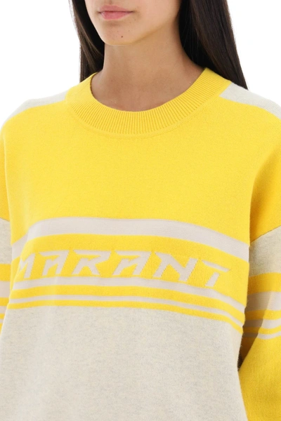Shop Isabel Marant Étoile Isabel Marant Etoile 'callie' Jacquard Logo Sweater Women In Multicolor
