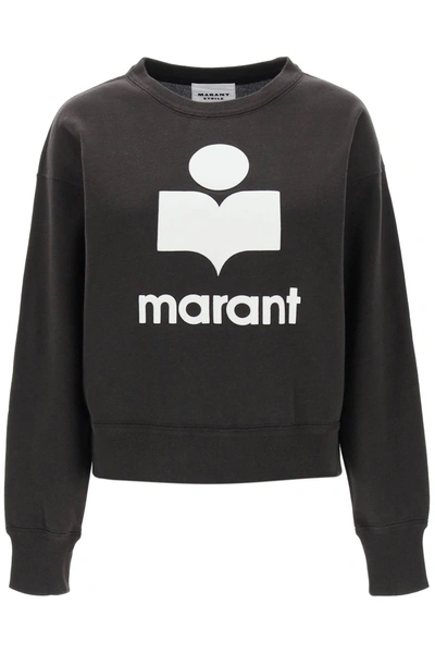 Shop Isabel Marant Étoile Isabel Marant Etoile Mobyli Sweatshirt With Flocked Logo Women In Black