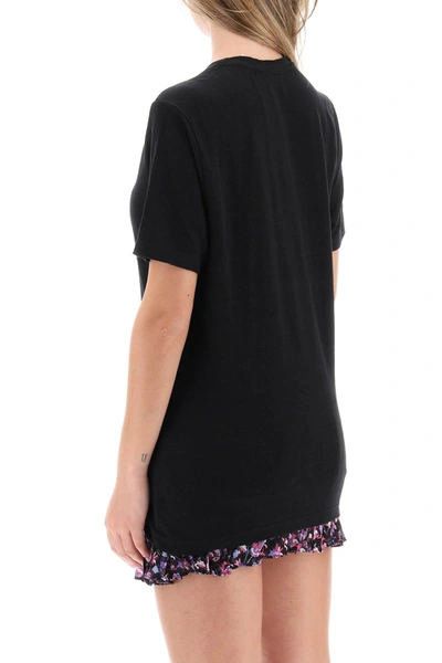 Shop Isabel Marant Étoile Isabel Marant Etoile Zewel T-shirt With Flocked Logo Women In Black