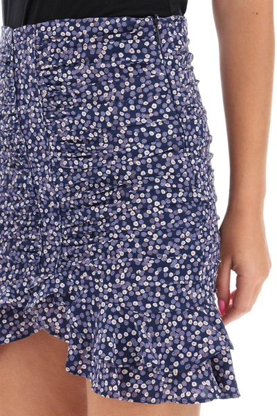 Shop Isabel Marant Milendi Silk Mini Skirt Women In Blue