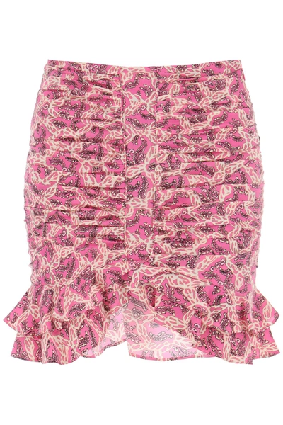 Shop Isabel Marant Milendi Silk Mini Skirt Women In Pink