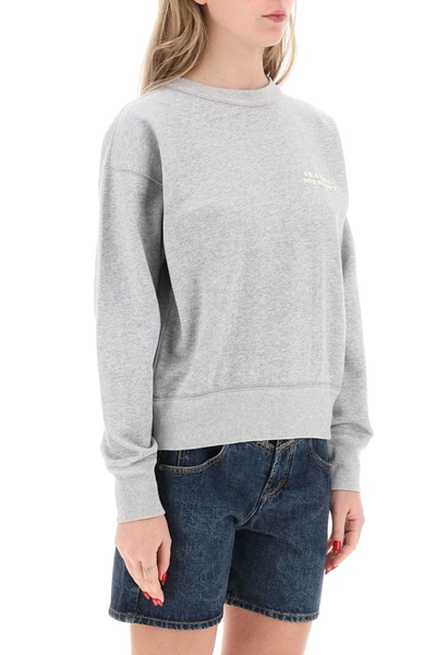 Shop Isabel Marant Shad Sweatshirt With Logo Embroidery Women In Gray