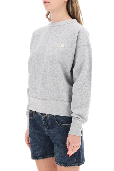 Shop Isabel Marant Shad Sweatshirt With Logo Embroidery Women In Gray