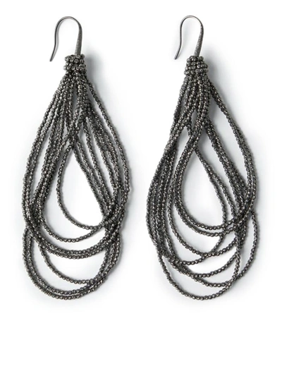 Shop Brunello Cucinelli Earrings Jewellery In Black