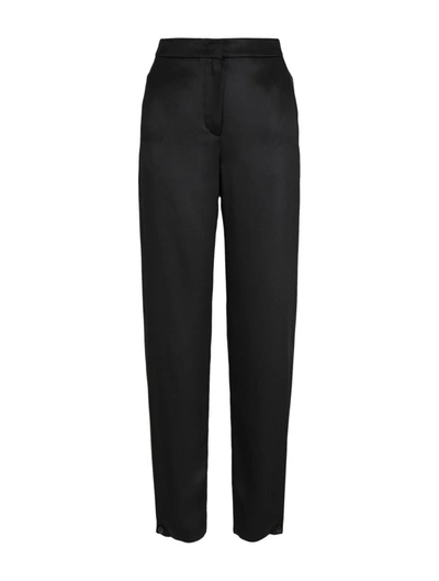 Shop Giorgio Armani Regular & Straight Leg Pants In Black