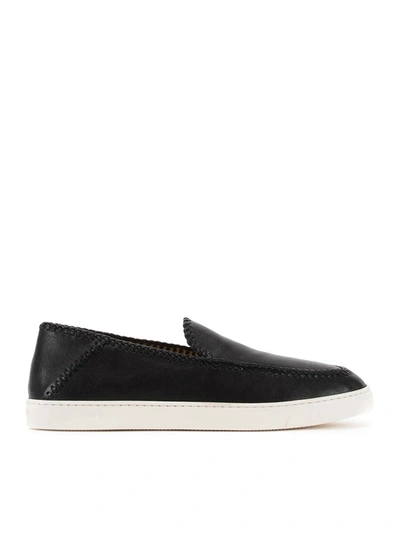 Shop Giorgio Armani Loafers Shoes In Black