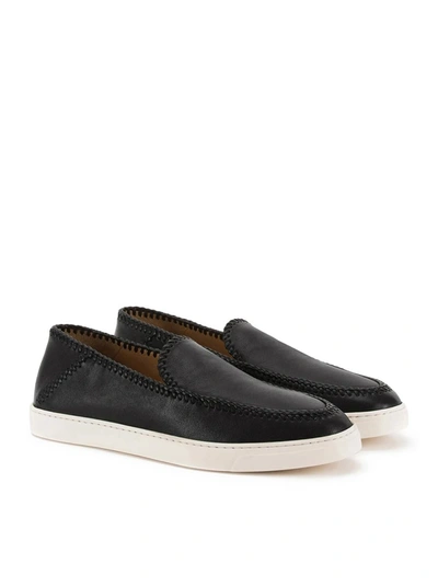 Shop Giorgio Armani Loafers Shoes In Black